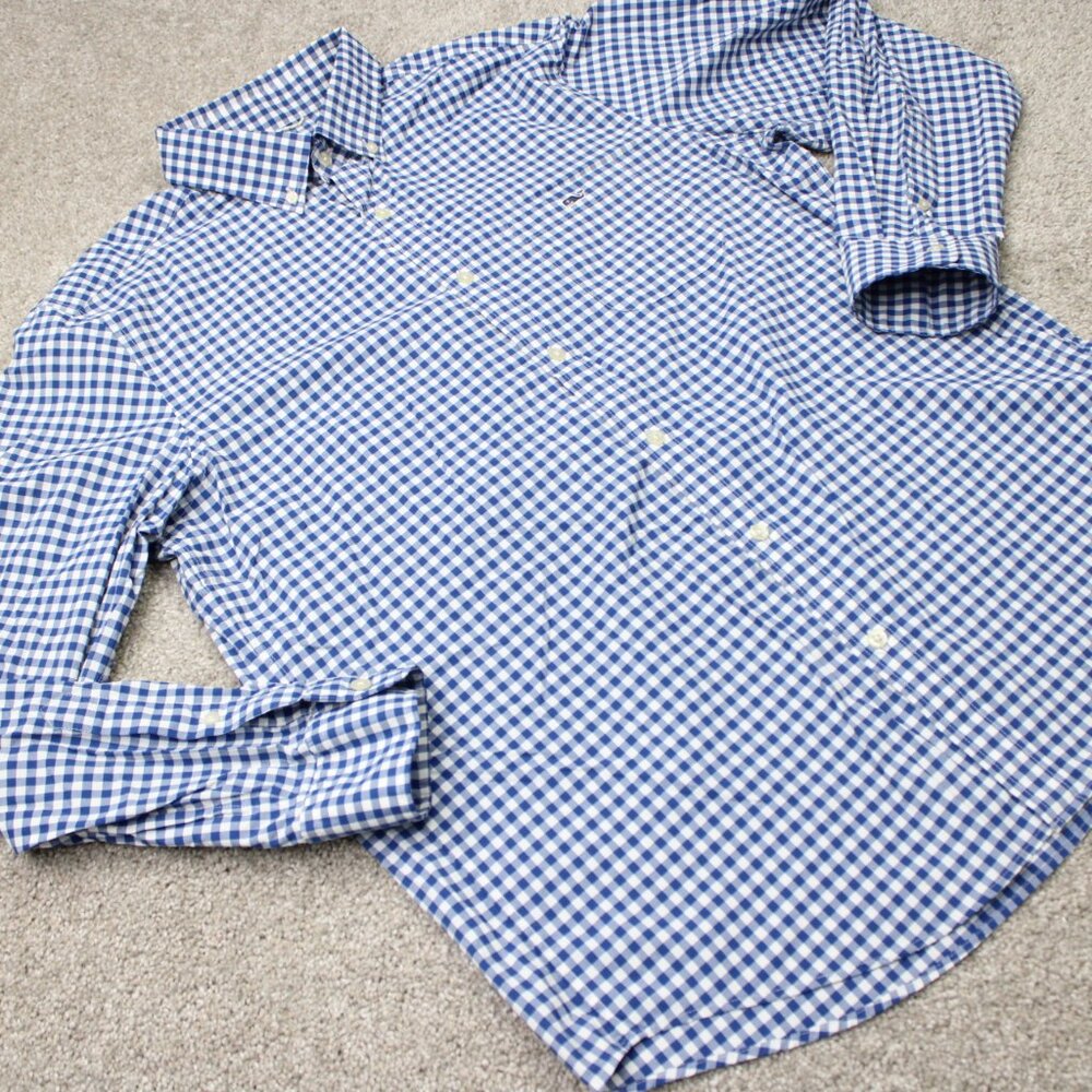 Vineyard Vines Performance Shirt Mens Large Blue Classic Fit Tucker Stretch L/S - Picture 7 of 14